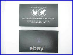 2021 American Eagle 1 Oz Silver Reverse Proof 2 Coin Set Designer Edition