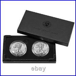 2021 American Silver Eagle Two-Coin Set Designer Edition PCGS PF69 with Box and CO