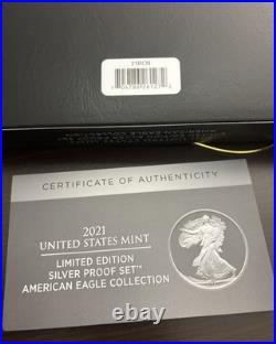 2021 Limited Edition Silver Proof Set US MINT 21RCN OGP COA ASE Eagle