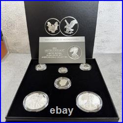 2021 Limited Edition Silver Proof Set US Mint 6 Coins OGP Silver Eagle #6P4