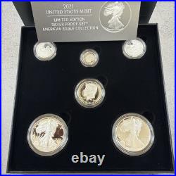2021 Limited Edition Silver Proof Set US Mint 6 Coins OGP Silver Eagle #6P4