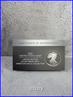 2021 Limited Edition Silver Proof Set US Mint 6 Coins OGP Silver Eagle #6P4
