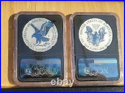 2021 NGC PF70 FR American Eagle 1 oz Silver Reverse Proof 2 Coin Designer Set
