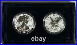 2021 Reverse Proof American Silver Eagle One Ounce Two Coin Set Designer Edition