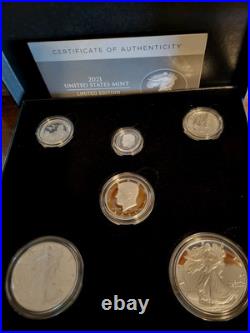 2021 S Limited Edition Silver Proof Set With2 American Eagles, COA and OGP