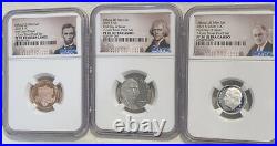 2021 S SILVER PROOF SET 7 Coins FIRST DAY ISSUE NGC PF70 ULTRA CAMEO