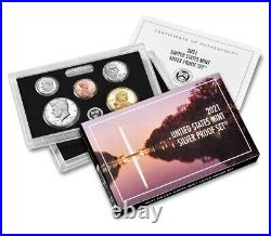 2021-S U. S. Mint Silver Proof Set 99.9% Silver With COA