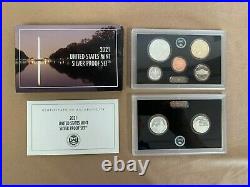 2021 S US Mint ANNUAL 7 Coin SILVER Proof Set with Box and COA