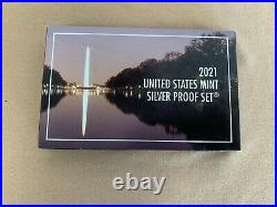 2021 S US Mint ANNUAL 7 Coin SILVER Proof Set with Box and COA