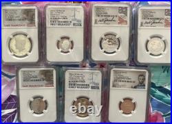 2021 S US Mint Silver 7-Coin Proof Set, NGC PF70 PR70 Complete Perfect, Gaudioso