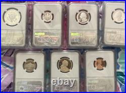 2021 S US Mint Silver 7-Coin Proof Set, NGC PF70 PR70 Complete Perfect, Gaudioso