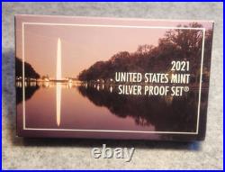 2021-S US Mint Silver Proof 7 Coin Set Box & COA Great Gift Idea