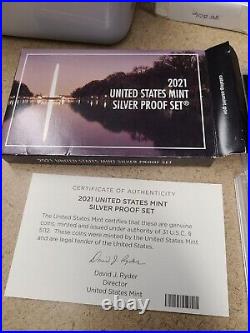 2021 Silver Proof Set U. S Mint Original Government Packaging OGP COA