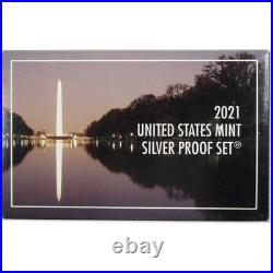 2021 Silver Proof Set U. S Mint Original Government Packaging OGP COA