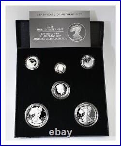 2021 U. S. Mint Limited Edition Silver Proof Set American Eagle Collection