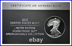 2021 U. S. Mint Limited Edition Silver Proof Set American Eagle Collection