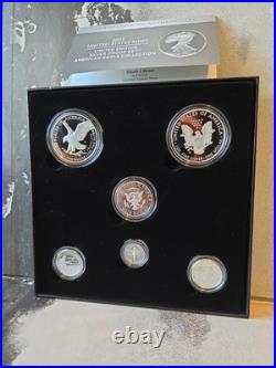 2021 US Mint Limited Edition Silver Proof Set OGP COA 2 Proof Eagles Tuskegee NP