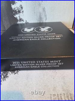 2021 US Mint Limited Edition Silver Proof Set OGP COA 2 Proof Eagles Tuskegee NP