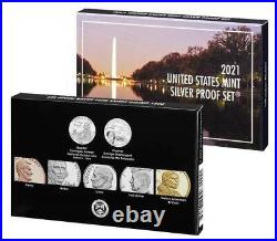 2021 US Mint SILVER Proof Set 21RH with OGP COA Perfect Mint Condition