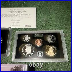 2021 US Mint Silver Proof 7 Coin Set original package and CoA