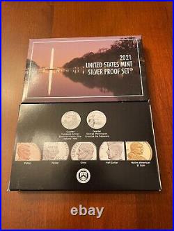 2021 US Mint Silver Proof Set 7 coins in OGP