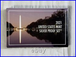 2021 US Mint Silver Proof Set OGP Box COA Complete S Mint Coin Set