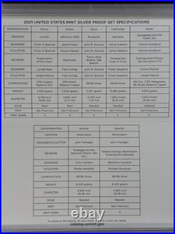 2021 US Mint Silver Proof Set OGP Box COA Complete S Mint Coin Set