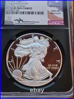 2021 W Proof Silver Eagle Type 1 Congratulations Set NGC PF70 UCAM FDOI Mercanti