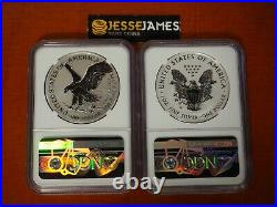 2021 W & S Reverse Proof Silver Eagle Set Ngc Pf70 Pf70 Designer Edition Set