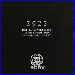 2022 Limited Edition Silver Proof Set Black Box & COA 6 Coins and Silver Eagle