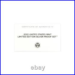 2022 Limited Edition Silver Proof Set Black Box & COA 6 Coins and Silver Eagle