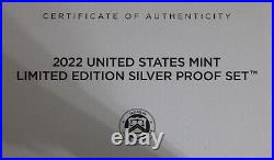 2022 Limited Edition Silver Proof Set Exact Coins In Pics Mint Box & COA 8029