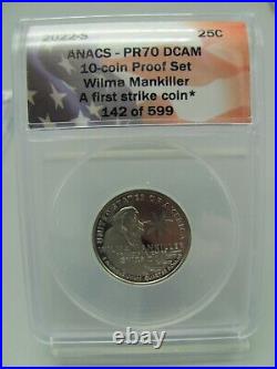 2022-S 10-Coin Silver Proof Set ANACS PR70 DCAM First Strike