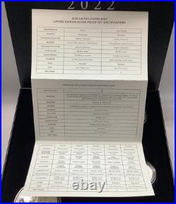 2022 S Limited Edition. 999 Silver Proof 8 Coin Set OGP Mint