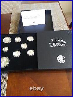2022-S'Limited Edition' Silver Proof 8-Coin Set- San Fran Mt-(22RC)+COA