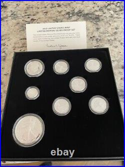 2022-S Limited Edition Silver Proof 8pc Set Box, OGP & COA