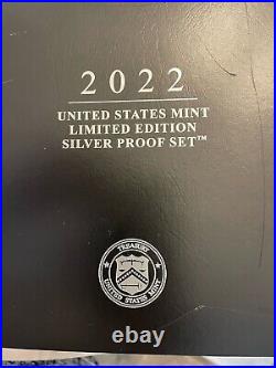 2022-S Limited Edition Silver Proof 8pc Set Box, OGP & COA