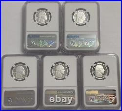 2022 S Ngc Pf70 Silver Proof American Woman 5 Coin Quarter Set Fdoi Fdi 1st Lb