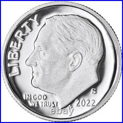 2022 S Proof Set Original Box & COA 10 Coins 99.9% Silver