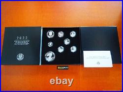 2022 S Proof Silver Eagle Limited Edition Proof Set 22rc In Ogp