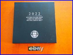 2022 S Proof Silver Eagle Limited Edition Proof Set 22rc In Ogp