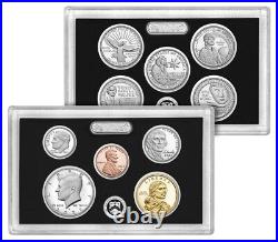 2022 S Silver Proof set 10 coins with 5 AWQ Quarters, OGP and COA