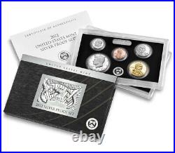 2022 S Silver Proof set 10 coins with 5 AWQ Quarters, OGP and COA