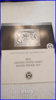 2022 S Silver US Mint Proof Set with COA 2022 S Silver US Mint Proof Set with COA