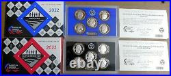 2022 S Silver and Clad American Women Quarters Proof Sets with COA'S & Boxes
