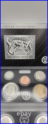 2022-S U. S. Silver Proof Set Complete 10-Coin Set, with Box and COA 2022-S U. S. Silver Proof Set Complete 10-Coin Set, with Box and COA
