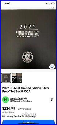 2022 US Mint Limited Edition Silver Proof Set