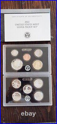 2022 United States Silver Proof Set OGP Box COA 10 Coins with Womens Quarters FULL