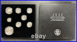 2022 Us Mint Limited Edition Silver Proof Set In Original Box With COA