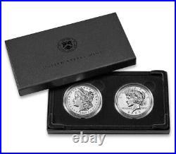 2023 S $1 Reverse Proof Silver Morgan and Peace Dollar Set OGP